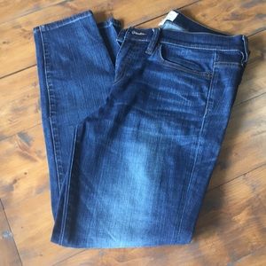 J. Crew lightly distressed toothpick jeans